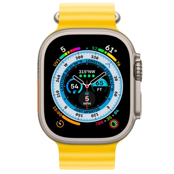 Curelușă extensie Apple Watch Ocean Band Silicon/ 49 mm/ Yellow photo 3