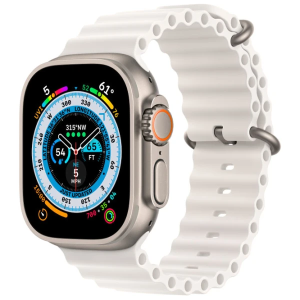 Curelușă extensie Apple Watch Ocean Band Silicon/ 49 mm/ White photo 2