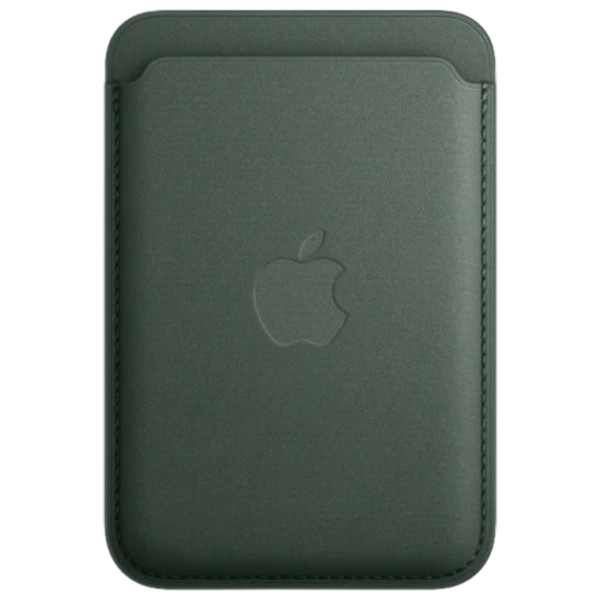 Husă Portmoneu iPhone 12 - 15 All MagSafe/ FineWoven/ Green photo 1