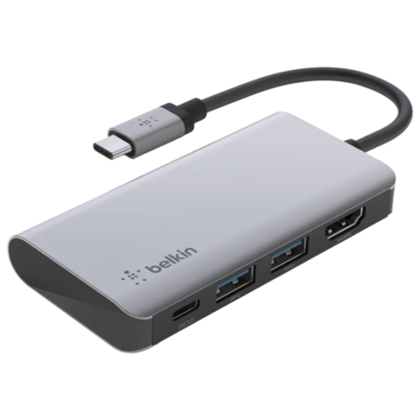 Adaptor Hub Belkin AVC006BTSGY USB Type-C / Silver photo 2
