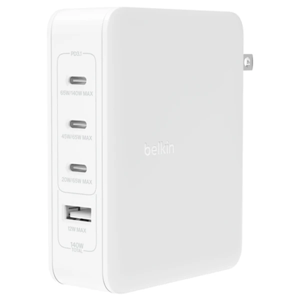 Сетевое зарядное устройство Belkin WCH014BTWH 140 Вт/ Белый photo 4