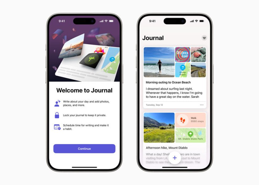Apple Journal și iOS 17.2