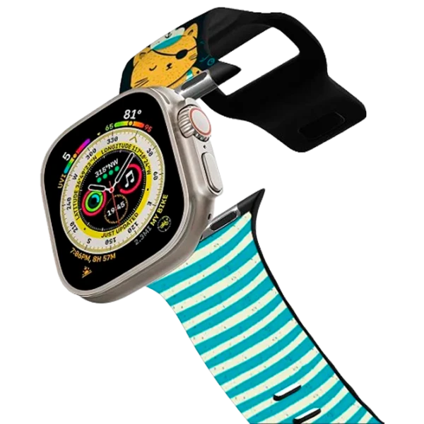 Curelușă Apple Watch Ultra 2 Impact Band There are plenty of fish in the sea but you're the only one for me, Black 38, 40, 41 mm/ Black Multicolor photo 1