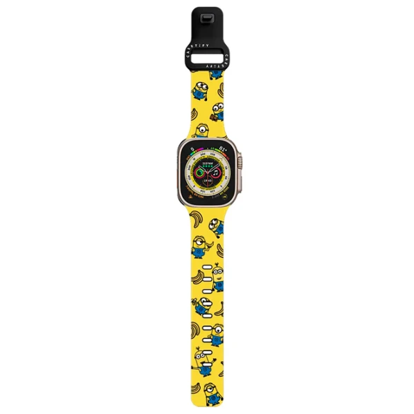 Ремень Apple Watch Impact Band Minions Medley Pellets/ 42, 44, 45, 49 мм/ Желтый Черный photo 2