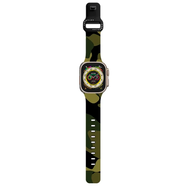Curelușă Apple Watch Ultra 2 Impact Band Mystic Forest Camo 42, 44, 45, 49 mm/ Black Green photo 2