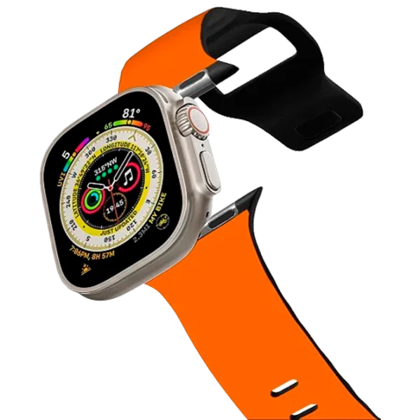 Curelușă Apple Watch Ultra 2 Impact Band Pellets/ 42, 44, 45, 49 mm/ Orange Black photo 1