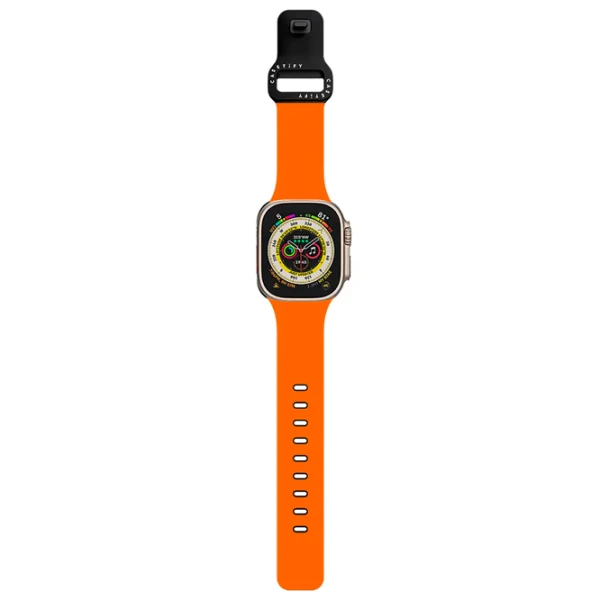 Curelușă Apple Watch Ultra 2 Impact Band Pellets/ 42, 44, 45, 49 mm/ Orange Black photo 2