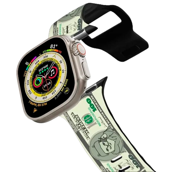 Curelușă Apple Watch Impact Band Moneybag 42, 44, 45, 49 mm/ Black Green photo 1