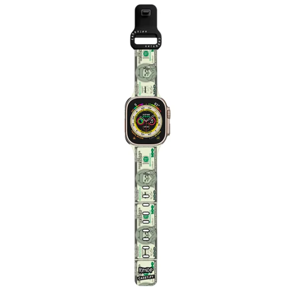 Curelușă Apple Watch Impact Band Moneybag 42, 44, 45, 49 mm/ Black Green photo 2